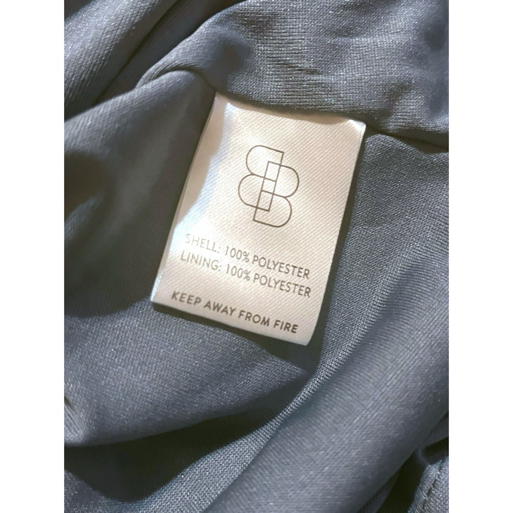 Baltic Born Athena Plisse Maxi Dress XXL Dusty Blue Slate Wrap V-Neck - Picture 8 of 8